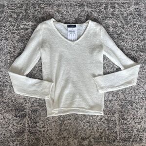 NWOT Brandy Melville cream sheer wool sweater